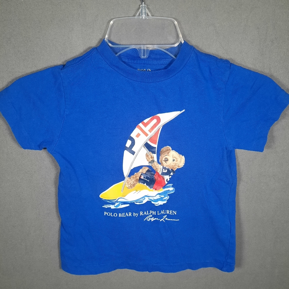 Polo Bear By Ralph Lauren Kids Size 3T Blue Graphic Tshirt
